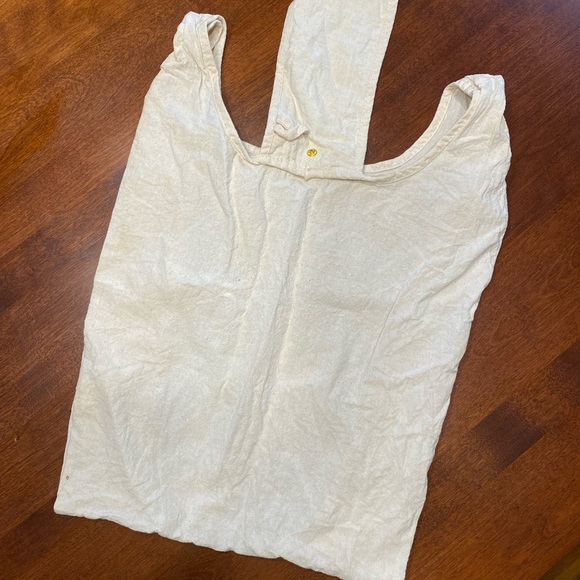 Cream Color Fabric Reusable Grocery Bags - Picture 1 of 6